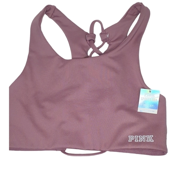 PINK VICTORIA’S SECRET Sports Bra Light Support Mauve Pink‎ Women’s Size XS - Picture 1 of 9